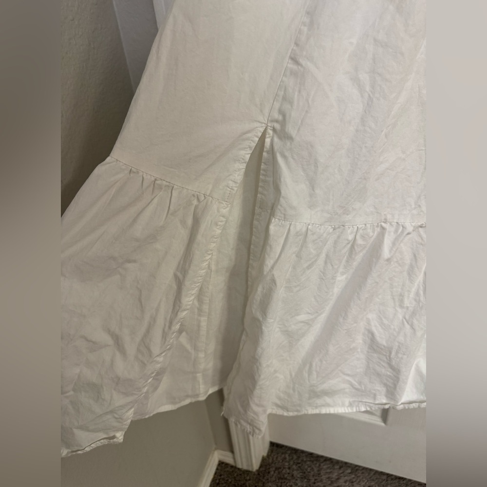 ASTR The Label White Puff Sleeve Cotton Midi Dress | Size S - Picture 8 of 10
